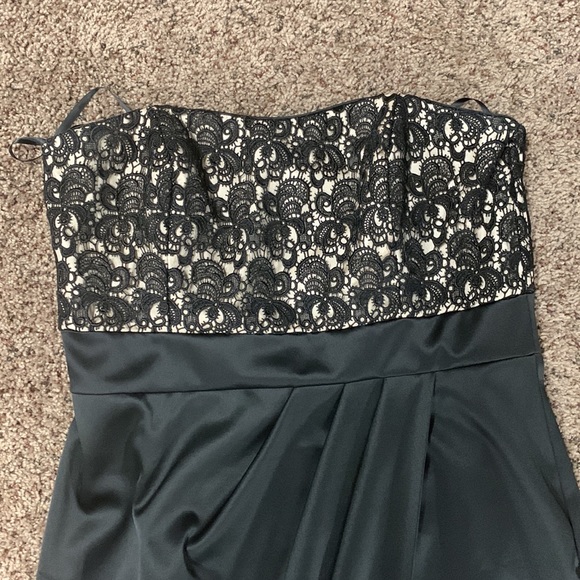 White House Black Market Strapless Dress with Lace Bodice - Picture 2 of 5